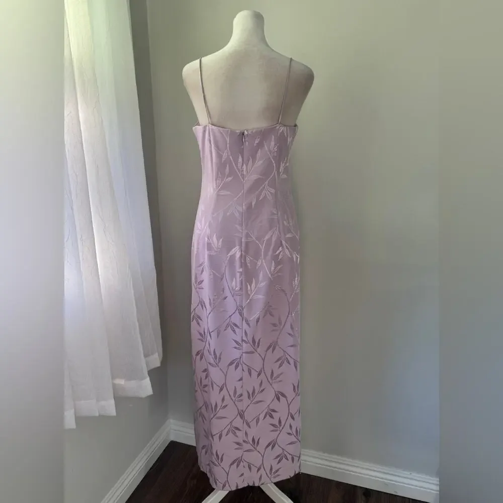 Vintage ‘90s J.R. Nites by Caliendo Lilac Short Sleeve Jacket + Maxi Dress Set